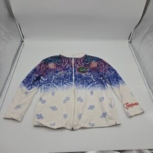 P. Michael Florida Gators Paisley Ombre Full Zip Jacket Womens XL Embellished